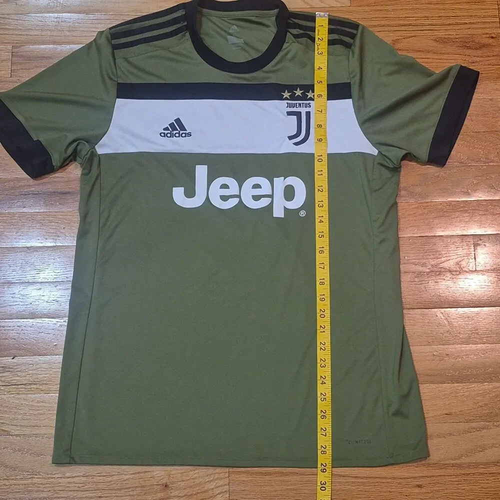 Adidas Juventus 2017/18 Third Kit Football Soccer Jersey Mens Large Green Jeep